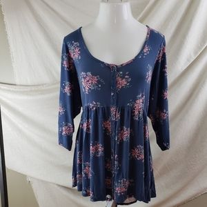 Torrid Blue Floral Babydoll